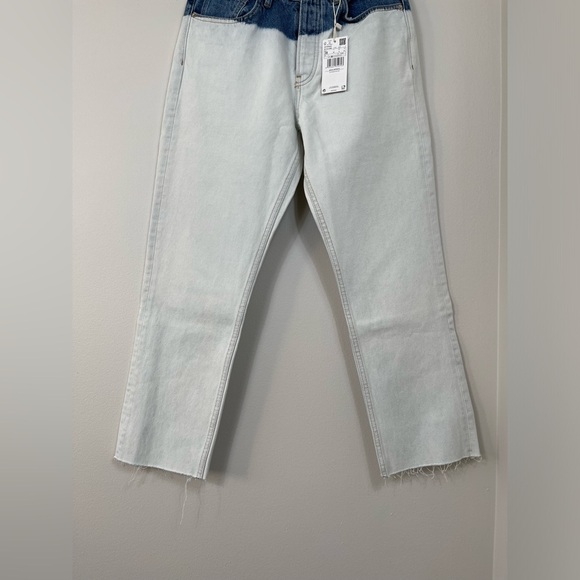 Mango Straight Blue Jeans Cotton NWT Size 38EU or 8US - Picture 5 of 13